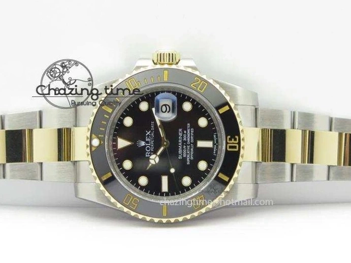 Submariner Dial Edition Bracelet Bezel SS Noob 1:1 YG Best Wrapped On LN 116613 A2836 Black YG 0212